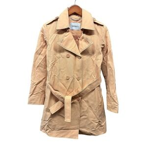 MAX&Co. Women's 2 Soprabito Belted Trench Coat Beige Double Breasted Jacket